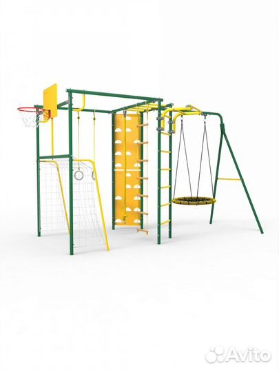 Уличный комплекс со скалодромом,воротами, качелями