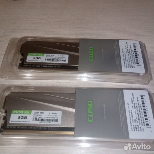 Оперативная память ddr4, 16gb, 8*2