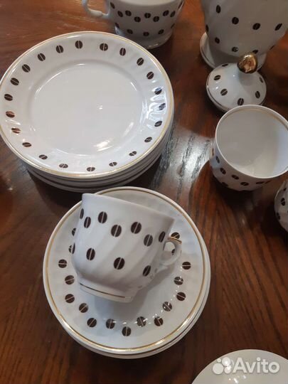 Кофейный сервиз рижский фарфоровый завод