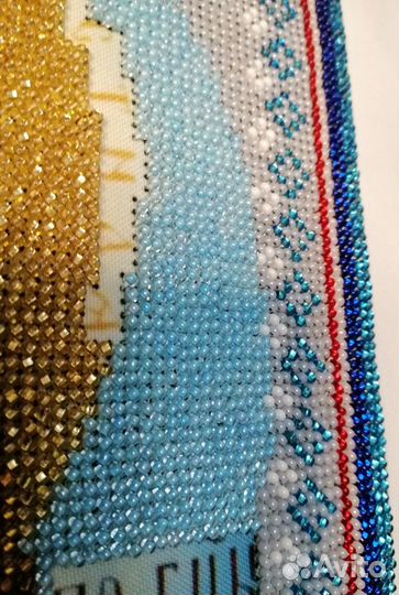 Икона Божией Матери Умиление вышивка чешский бисер