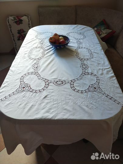 Скатерть ручная вышивка кружево Германия