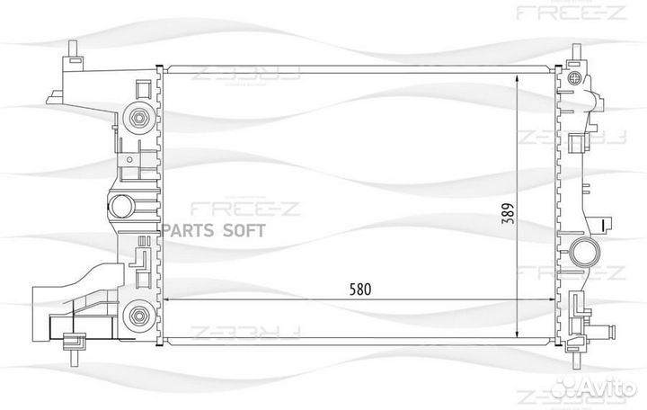 Free-Z KK0166 Радиатор chevrolet cruze 09/ opel as