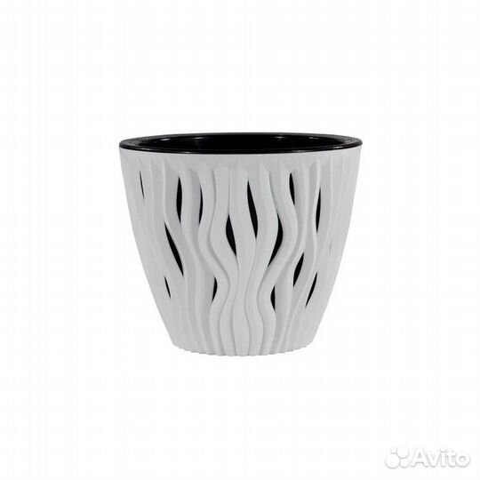 Кашпо Вдохновение 7,5 л Белый/чёрный арт. кш8666