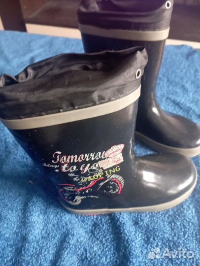 Детские резиновые сапоги, утепленные