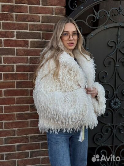 Шуба Эко фламинго