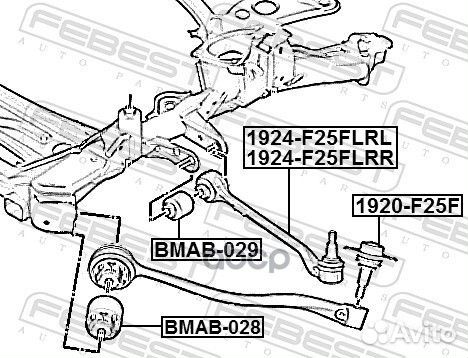 Рычаг передний нижний правый 1924F25flrr Febest