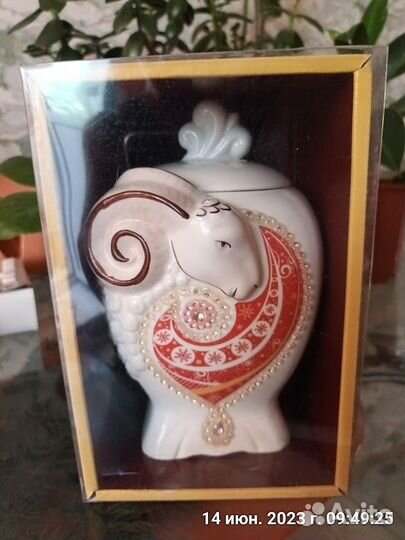 Керамическая чайница Козлик - Барашек