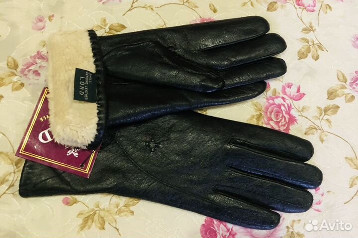 Перчатки кожа, р.7)