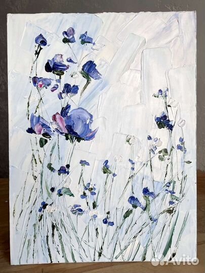 Цветочная абстракция картина