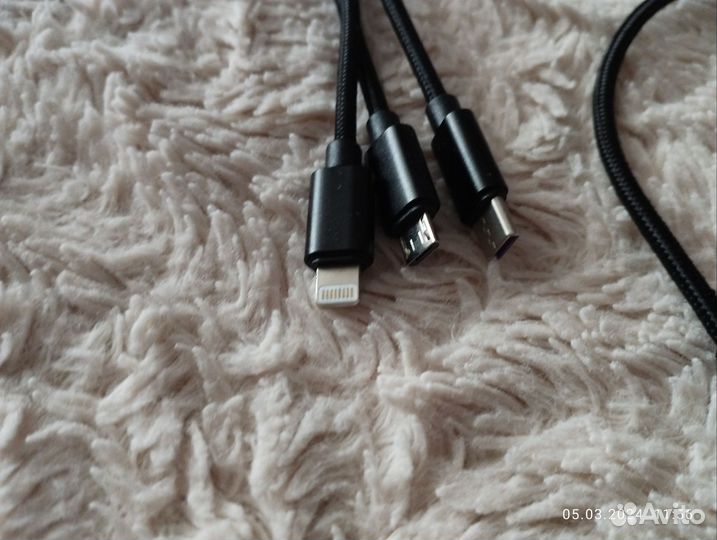 Кабель USB для зарядки 3 in 1