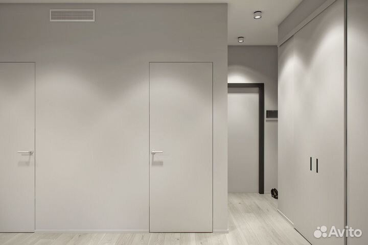 Скрытая дверь под дизайн