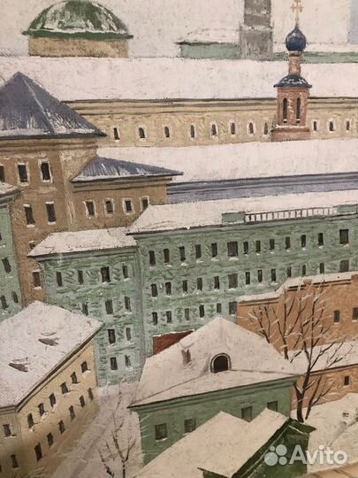 Картина маслом на холсте Москва 1950гг