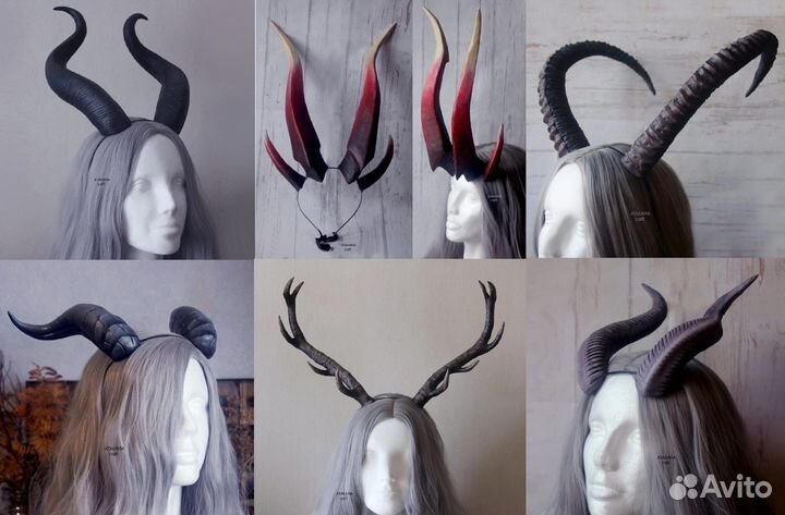Рога короны головные уборы на заказ, ручная работа