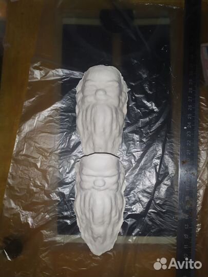 Лицо для ватной игрушки Дед Мороз