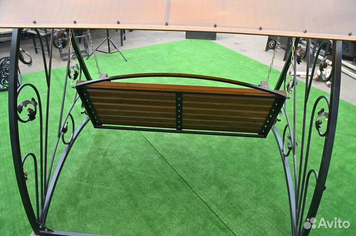 Качеля садовая, раскладная, с мягким сидением