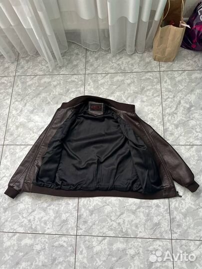 Кожаная куртка детская 146