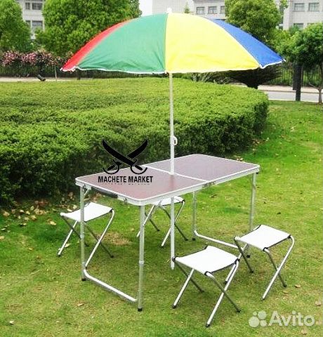 Стол складной для кемпинга + 4 стула