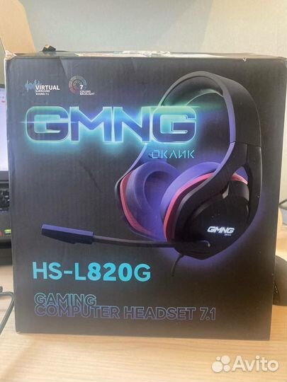 Новые игровые наушники gmng оклик HS-L820G 7.1