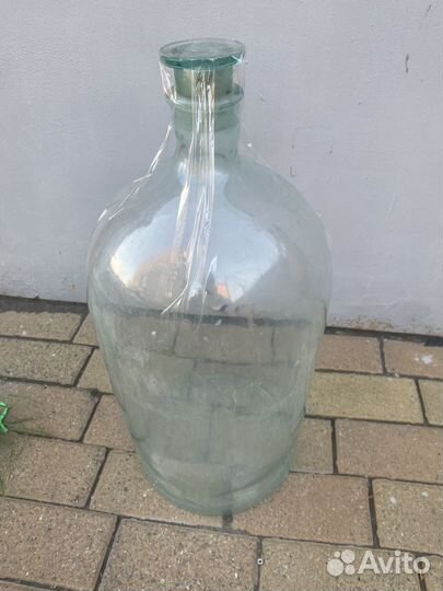 Бутыль стеклянная 20 литров,большая