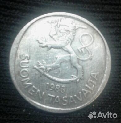 Монета 1 markka Suomen Tasavalta 1983 N, Финляндия