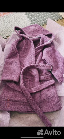 Халат махровый для девочки с именной вышивкой