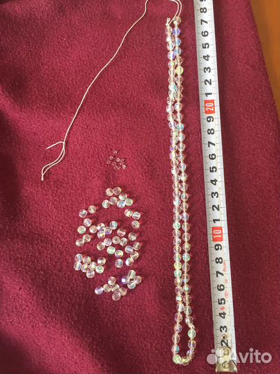 Бусы Чехословакия, серьги