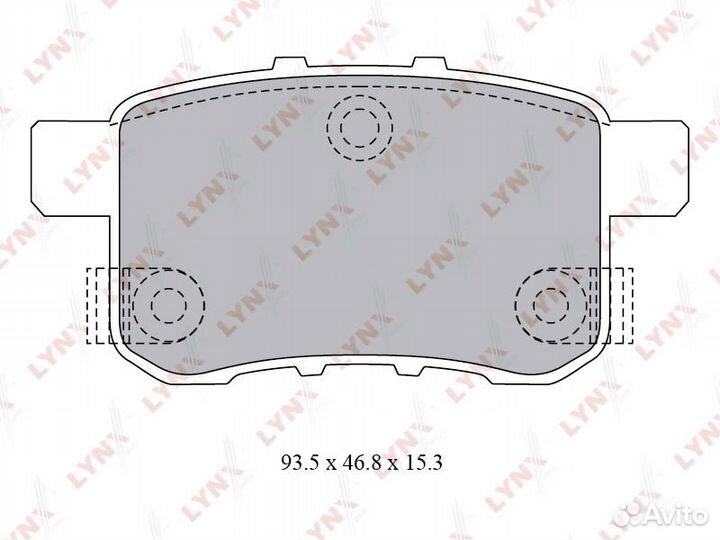 Колодки тормозные дисковые зад BD3431 lynxauto