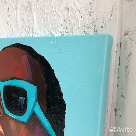 Картина маслом с африканкой