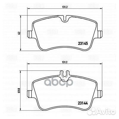 Колодки тормозные передние Mercedes C (W203) (00)