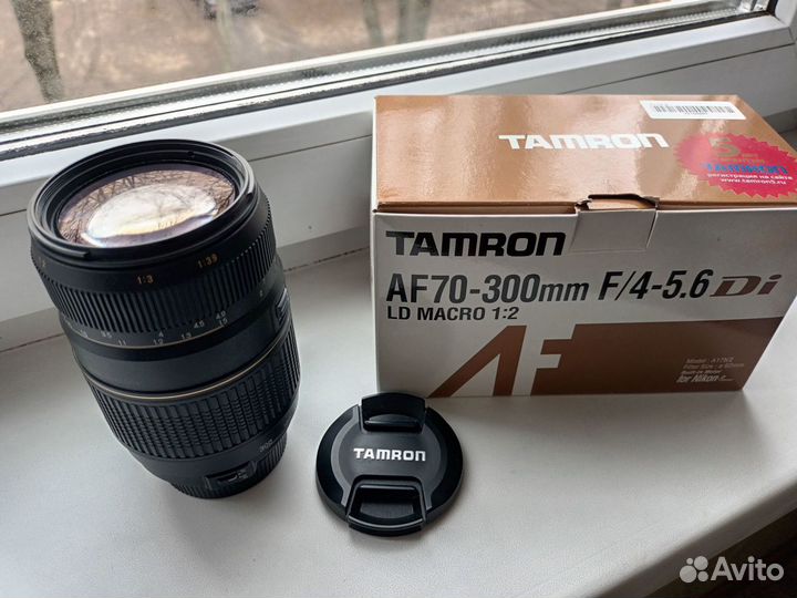Объектив Tamron 70-300 mm f/4-5.6 Di LD macro 1:2