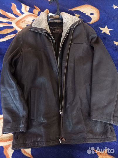 Кожаная куртка мужская зимняя 50 52 натуральная