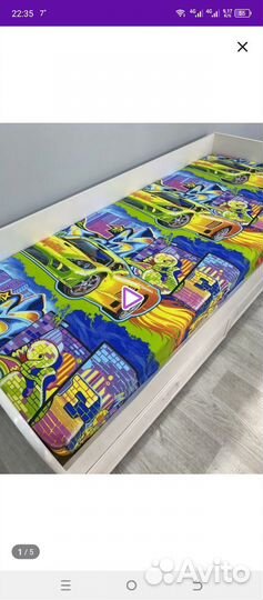 Простынь на резинке80160