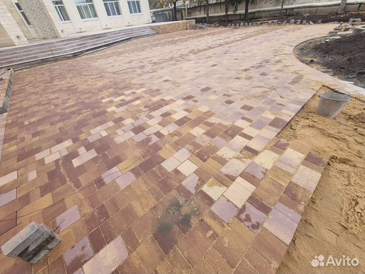 Тротуарная плитка брусчатка (поребрик)