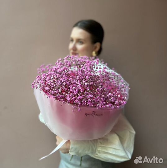 Букет цветов «Сахарная вата» (Гипсофила)