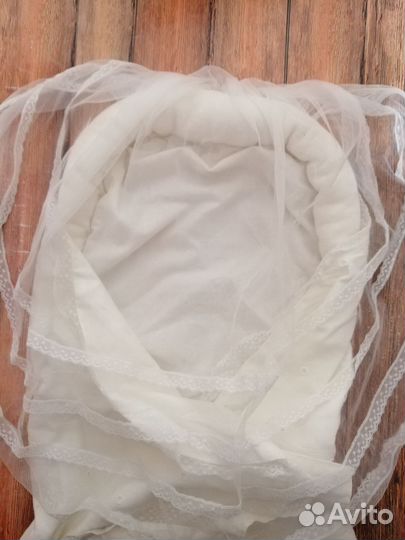 Нарядная пелёнка /кокон с вуалью для выписки