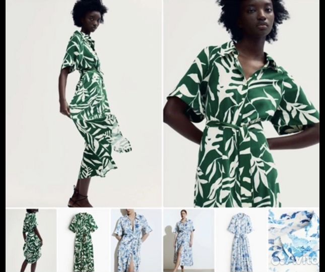 Платье зеленое xs hm новое