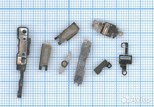 Комплект средней рамки iPhone 4G silver