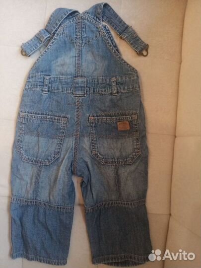 Детский джинсовый комбинезон,размер 86