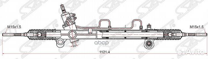 Рейка рулевая Toyota camry 01/lexus ES300 (дис