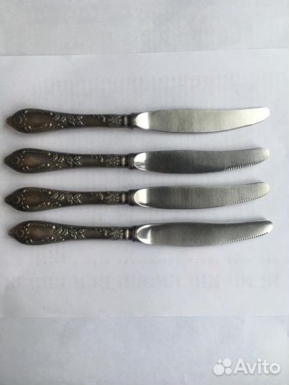 Ножи, мельхиор нержавейка, СССР, 4 шт