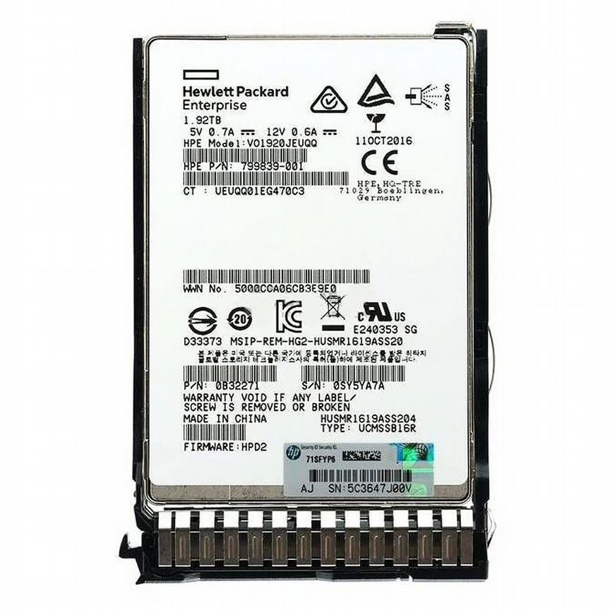 [802910-001] Жесткий Диск Hp 1,92tb Sas 2,5" Ssd 802910-001