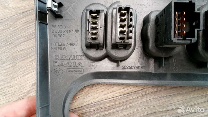 Накладка консоли Рено Логан/Сандеро до 2014г.в