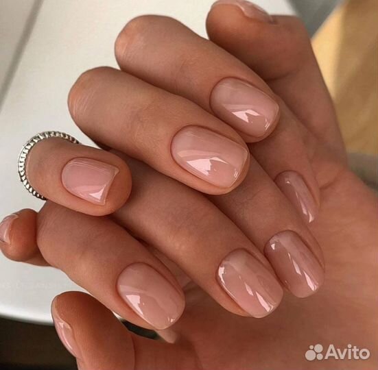 Пудровый маникюр (без лампы)