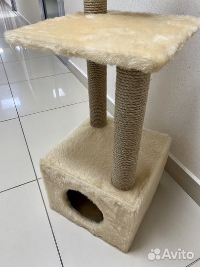Когтеточка новая 3 уровня с домиком
