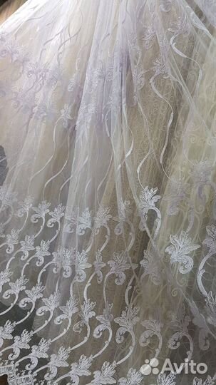 Тюль с вышивкой, готовые комплекты