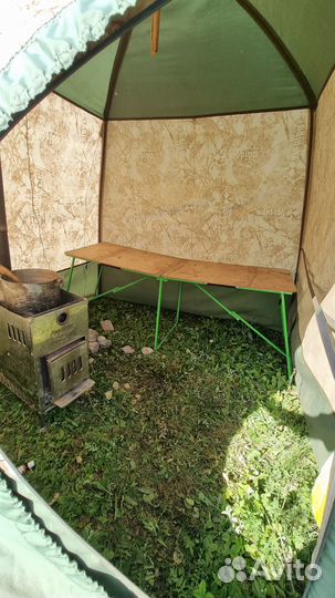 Мобильная походная баня палатка с печкой