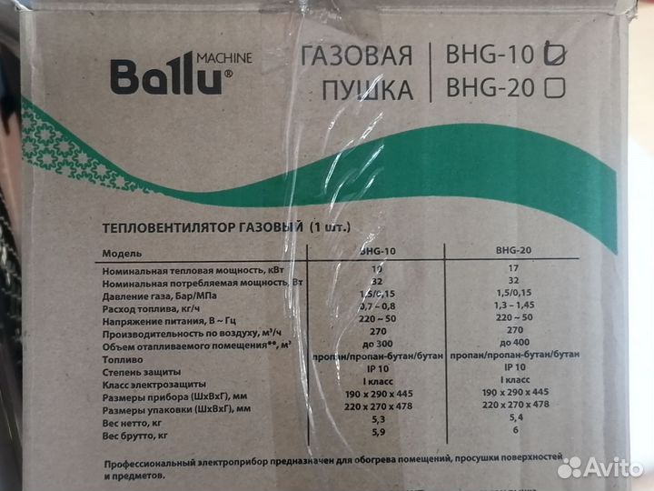 Газовая пушка Ballu BHG-10