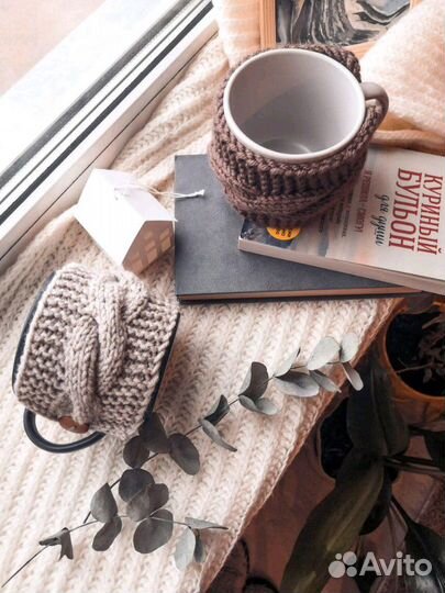 Чехлы на кружки вязаные
