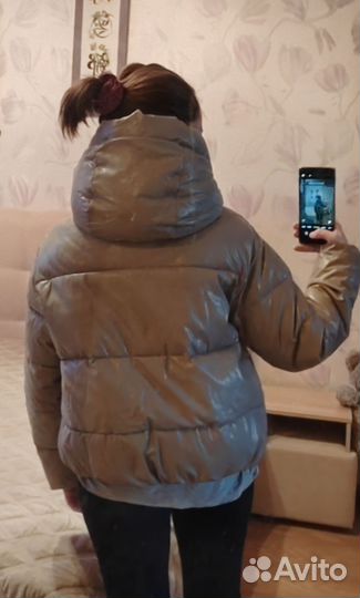 Куртка женская зимняя эко кожа 44 р-р