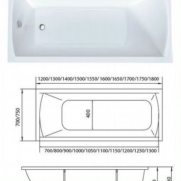 Ванна акриловая 170 на 70 и опорная рама